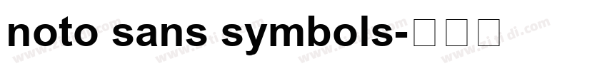 noto sans symbols字体转换